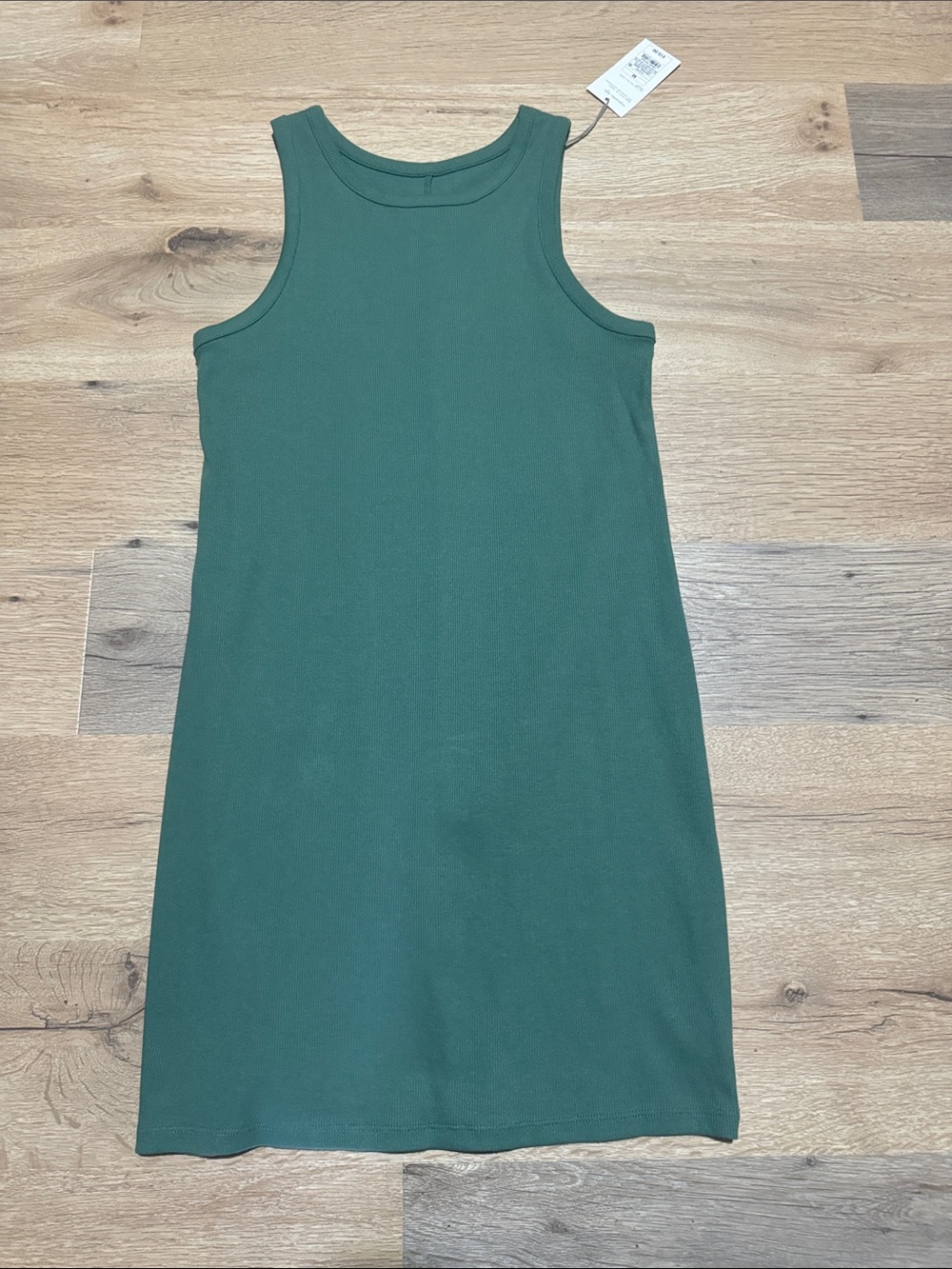 Universal Thread Green Ribbed Sleeveless Dress